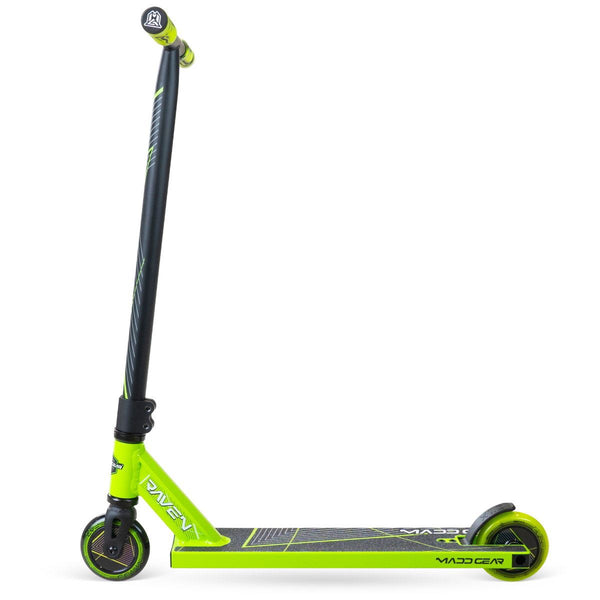 Madd Gear 100mm Hollow Core - Raven - Green Scooter Wheels