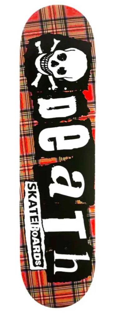 Death Punk Tartan Skateboard Deck - 8.9