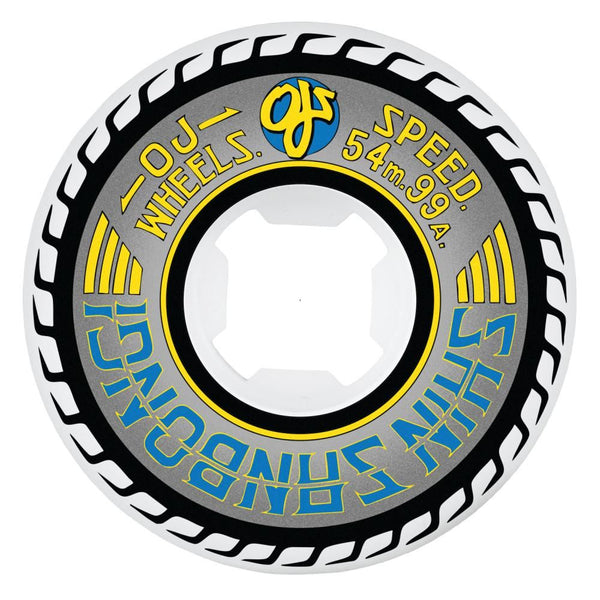 OJ Skateboard Wheels Shin Sanbongi Combos 99a - White - Skatewarehouse.co.uk