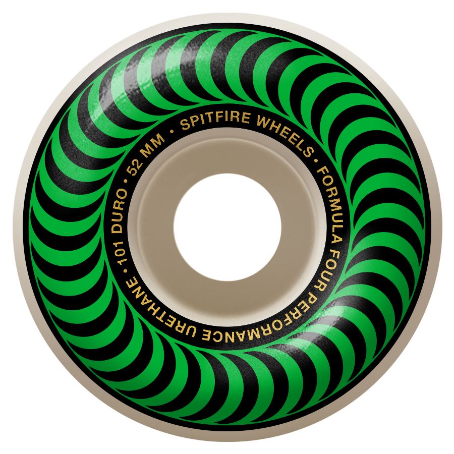 Spitfire F4 101 Classic (Natural/Green) Skateboard Wheels