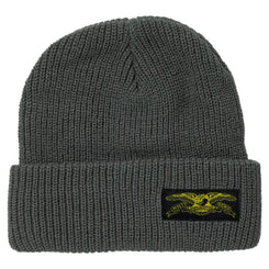 Anti Hero Stock Eagle Label Beanie (Charcoal / Yellow) - One Size