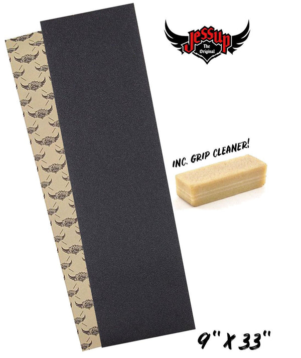 Jessup Skateboard Cruiser Longboard Wide Grip Tape Black Sheet (Sizes 9