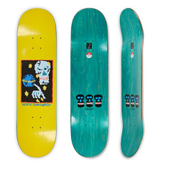 Polar Skate Co OSKAR ROZENBERG - World Domination - Yellow (P9 Shape) Skateboard Deck