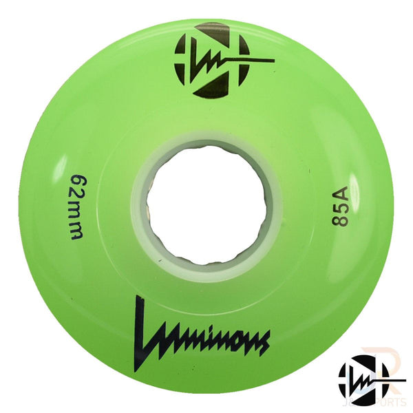 Luminous LED Quad Wheel - Green - 62mm / 85a (Unit)