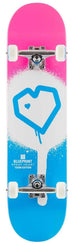 Blueprint Spray Heart Blue / Pink Complete Skateboard - 7.75"
