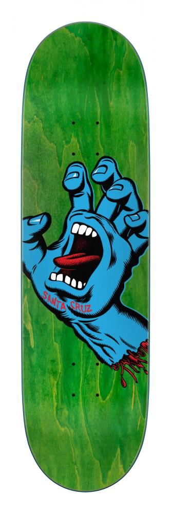 Santa Cruz Screaming Hand Green Skateboard Deck - 8.8