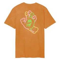 Santa Cruz T-Shirt Hand In Colour CF T-Shirt - Orange Acid Wash - Skatewarehouse.co.uk