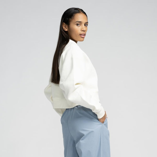 Santa Cruz Womens Crew Goal Flame Front Crew - Off White - Skatewarehouse.co.uk