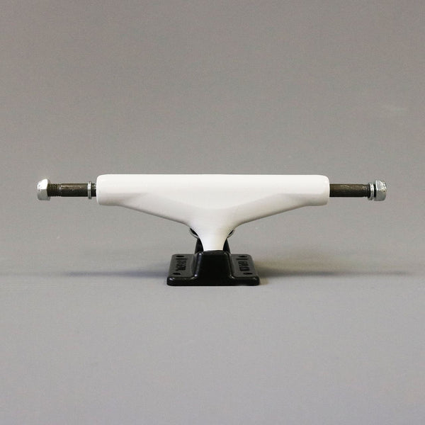 Picture Metal Custom Colour (White / Black) Skateboard Trucks - 5.25