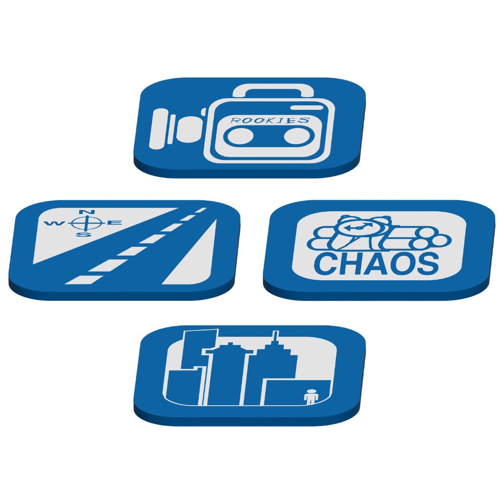 411 Icon Coasters Blue 4pk Accessories