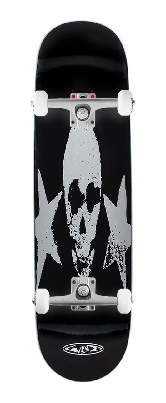 WKND 'Mumbler' Team Board (WB) Black / Silver x Venom Custom Complete Skateboard - 8.37