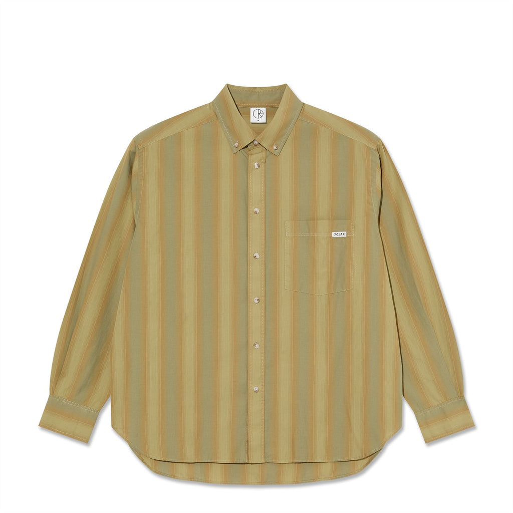 Polar Skate Co Ben LS Shirt (Green Stripe)