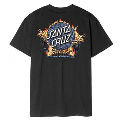 Santa Cruz T-Shirt Knox Firepit Dot - Black - Skatewarehouse.co.uk
