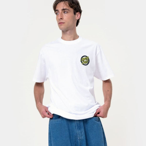 Santa Cruz T-Shirt Roskopp Screaming Target - White - Skatewarehouse.co.uk