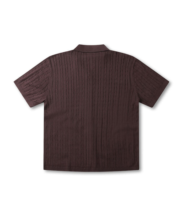 Marilyn Cable SS Knit Shirt (Choc)