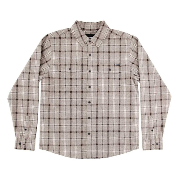 Independent Shirt Belmont Flannel Top - Concrete - Skatewarehouse.co.uk