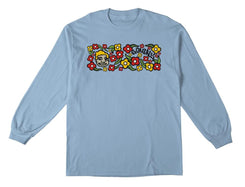 Krooked L/S T-Shirt Sweatpants - Powder Blue / Multi - Skatewarehouse.co.uk
