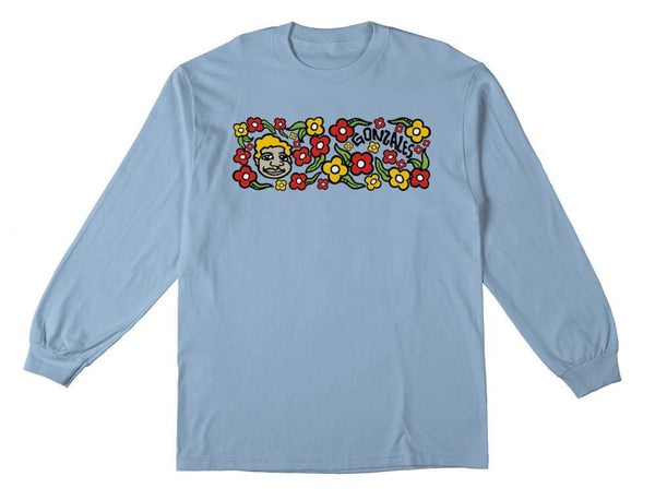 Krooked L/S T-Shirt Sweatpants - Powder Blue / Multi - Skatewarehouse.co.uk