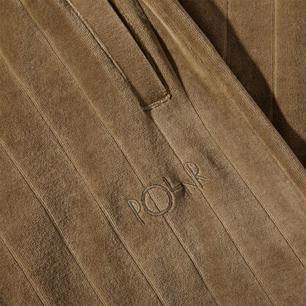 Polar Skate Co Sweatpants | Stripe Velour - Beech - XS