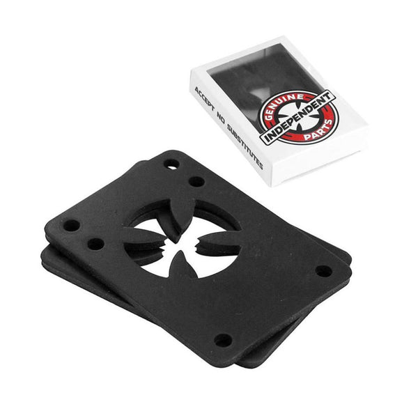 Indy Riser Pads Shock Pads (Pack of 2) Black Skateboard Risers - 1/8 - Skatewarehouse.co.uk
