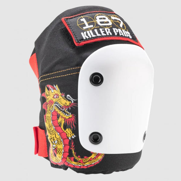 187 Killer Pads Adult Six Pack Set Caballero - Black / Red / Gold - Skatewarehouse.co.uk