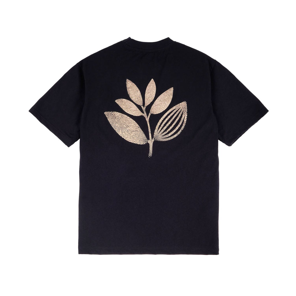 Magenta Fingerprint Plant Tee Black - Skatewarehouse.co.uk