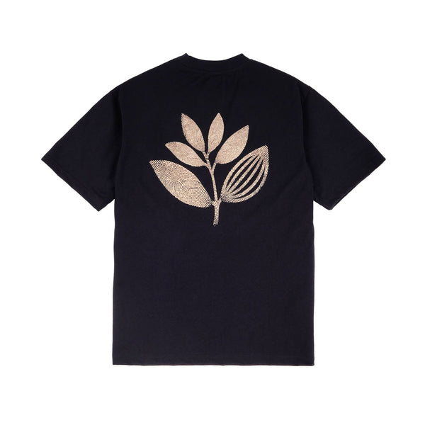 Magenta Fingerprint Plant Tee Black - Skatewarehouse.co.uk