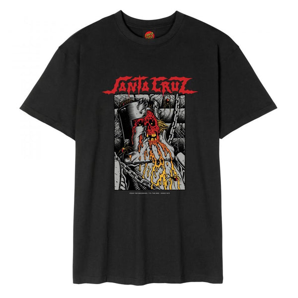 Santa Cruz T-Shirt Pace Dungeon Front - Black - Skatewarehouse.co.uk