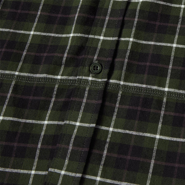 HUF Modal L / S Plaid Shirt (Olive) T-Shirt - S