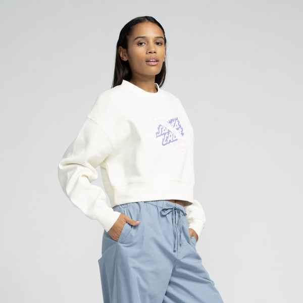 Santa Cruz Womens Crew Goal Flame Front - Off White - Skatewarehouse.co.uk