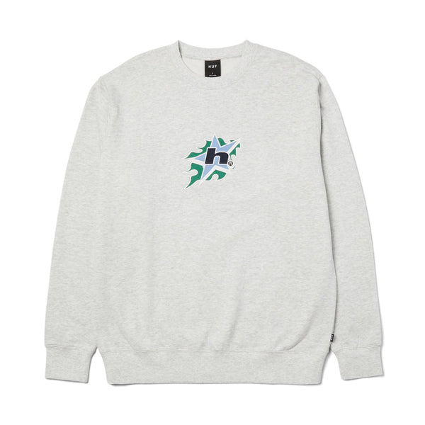 HUF H Bit Crewneck (Ash)