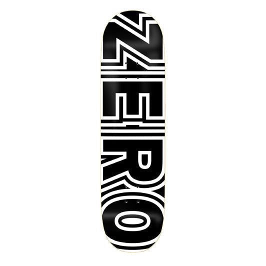 Zero Bold Black White Skateboard Deck - 8.25"