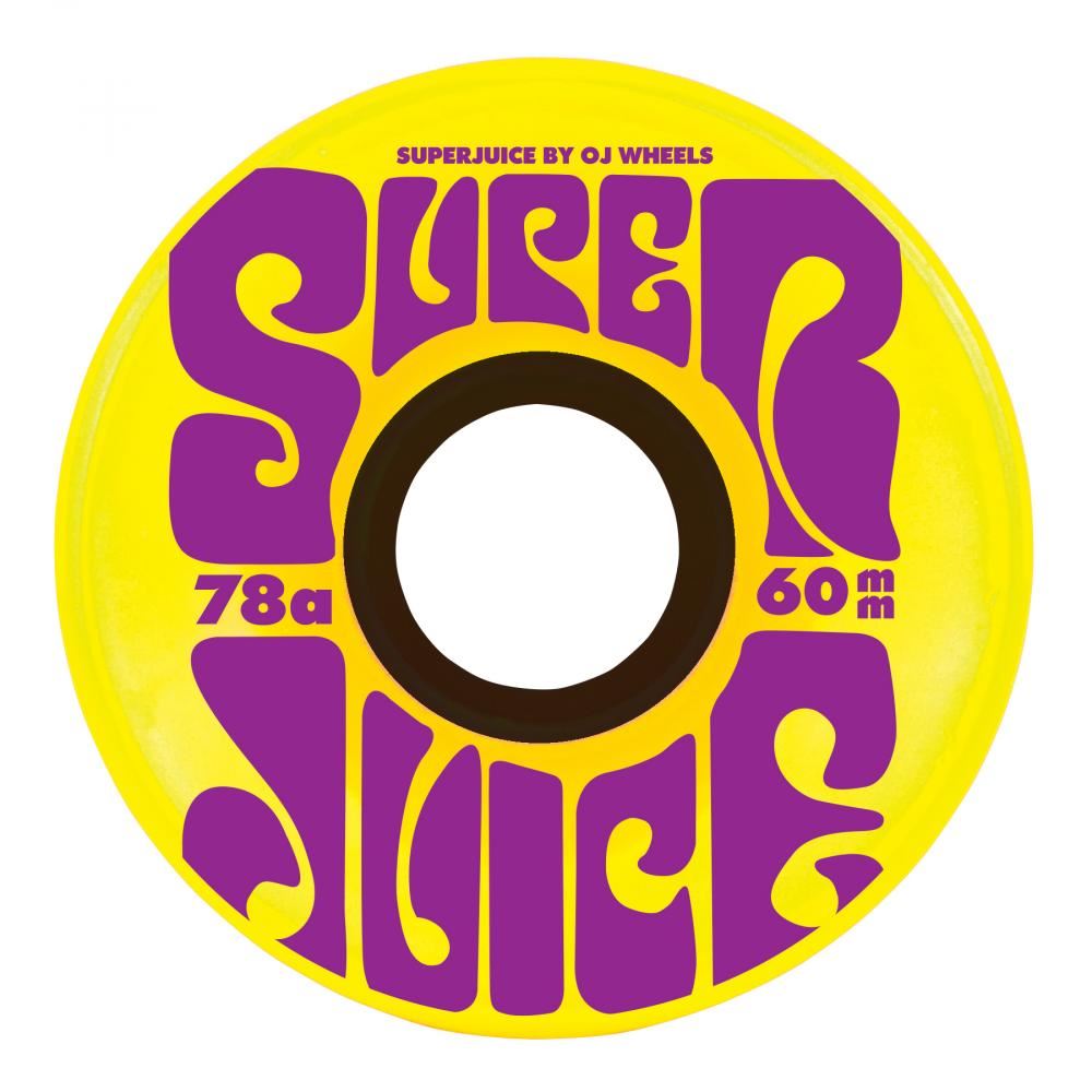 OJ Soft Skateboard Wheels Super Juice 78a - Yellow - Skatewarehouse.co.uk