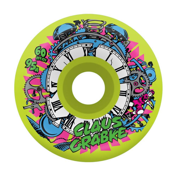 Slime Balls Skateboard Wheels Claus Grabke Reissue Vomit 95a - Neon Green - Skatewarehouse.co.uk