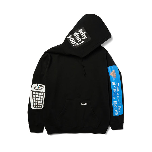 HUF Gimme The Loot Po Hoodie (Black)