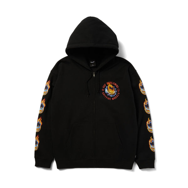 Spitfire Chrome Head FZ Hoodie (Black)