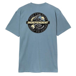 Independent T-Shirt Speed Snake T-Shirt - Slate Blue - Skatewarehouse.co.uk