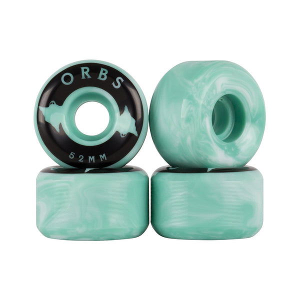 Orbs Specters Swirls - Conical - 99A - (Teal / White) Skateboard Wheels - 52mm