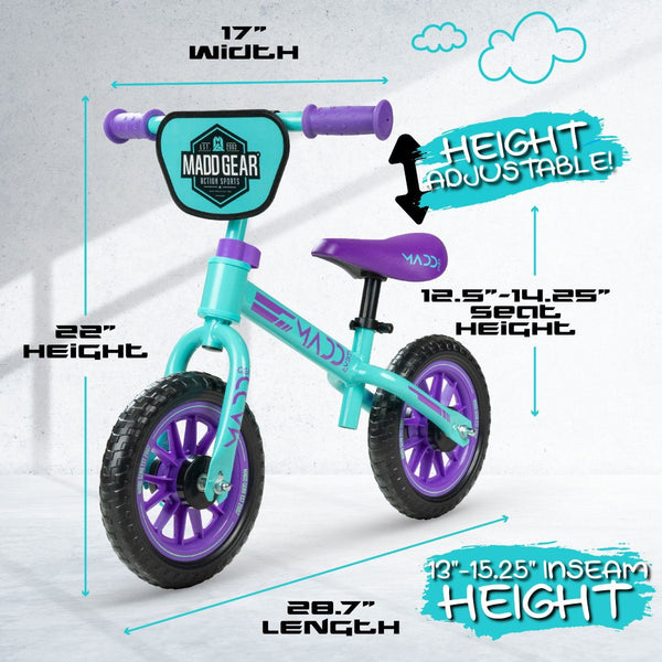 Madd MY 1st Bmx Balance Bike - Teal / Purple Accessories