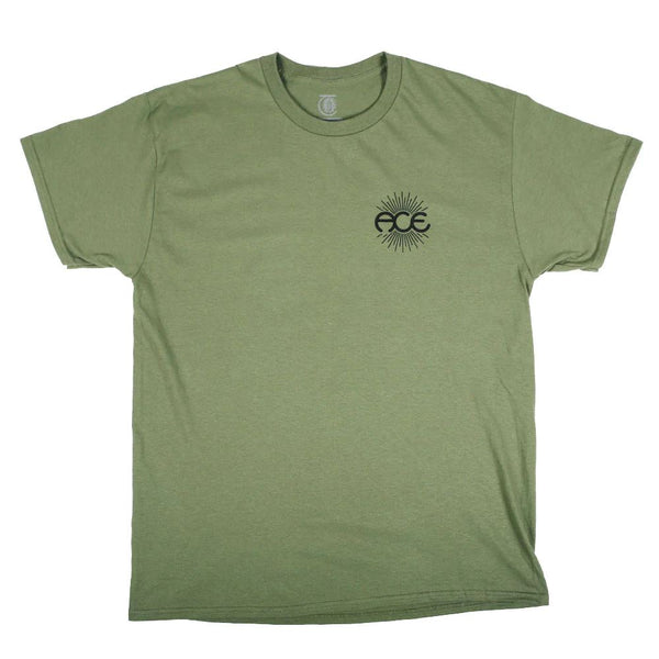 Theories x Ace Theoramid Tee Military Green - Skatewarehouse.co.uk
