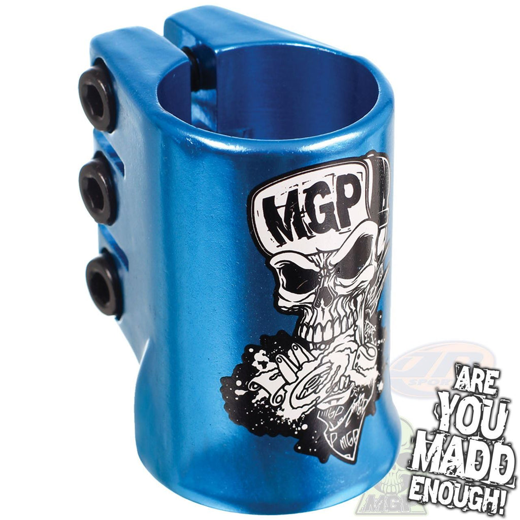 Madd Gear Mgp Hothead Oversized Triple Clamp - Blue - Skatewarehouse.co.uk