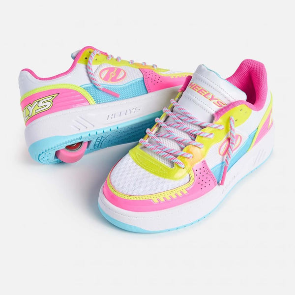 Heelys Rezerve FN - Wht / N.Pink / Aqua / O.Yllw - Skatewarehouse.co.uk