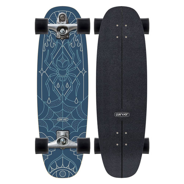 Carver Blue Widow - C7 Surfskate Cruiser Skateboard - 9.875