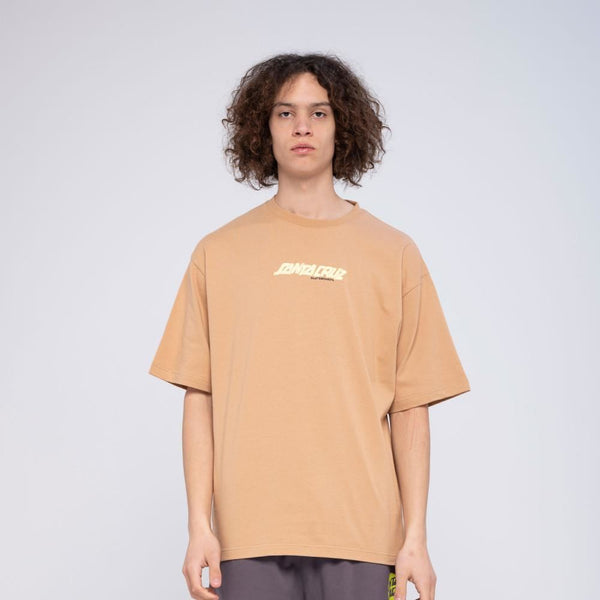 Santa Cruz T-Shirt Stroll T-Shirt - Sandstone - Skatewarehouse.co.uk