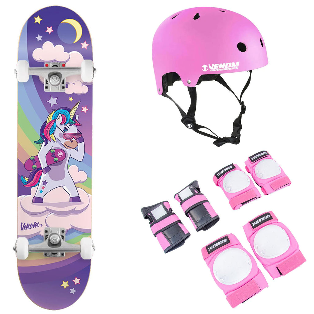 Venom Unicorn Night Kids Mini Junior Complete Skateboard Bundle - 7.25" **PRE-ORDER** - Skatewarehouse.co.uk