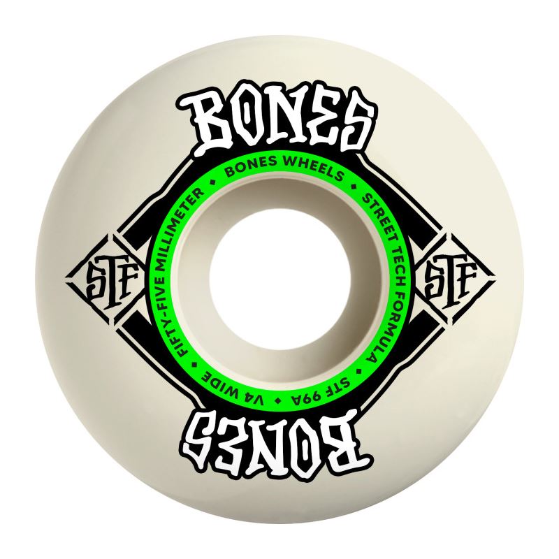 BONES Skateboard Wheels STF V4 Wide 99A - Skatewarehouse.co.uk