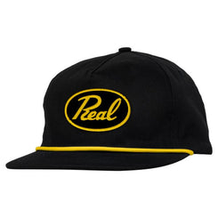 Real Scripted 5P Snapack Hat (Black / Yellow) - One Size