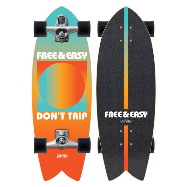 Carver Free & Easy Gradient Sun - C7 Surfskate Cruiser Skateboard - 9.75