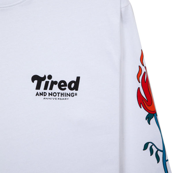 Tired Nothinth Long Sleeve Tee White