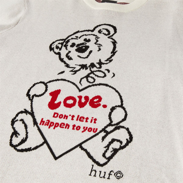 HUF Bad News Crewneck Sweater (Bone) - L